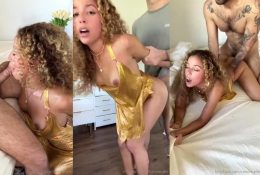 Camila Elle Gold Dress Doggy Fuck